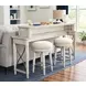 Domaine Beige Rectangular Counter Console Table with Stools