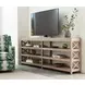 Hidden Treasures Light Stain Rectangular Console Table