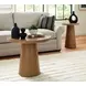 Hidden Treasures Light Stain Large Round End Table