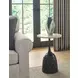 Hidden Treasures Essential Beige and Black Round Accent Table