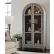 Hidden Treasures Gray and Brown Arched Display Cabinet with LED