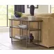 Ingrid Brown and Gray Rectangular Glass Top Console Table