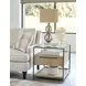 Jive Light Stain Square Glass Top End Table