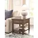Longham Warm Auburn Rectangular End Table with 1 Drawer