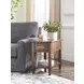 Longham Warm Auburn Rectangular Charging Chairside Table