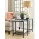 Mackintosh Brown and Gray Rectangular Glass Top Nesting End Tables