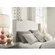 Sharon Gray and Cream Upholstered Queen Panel Bed