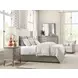 Sharon Gray and Cream Upholstered Queen Panel Bed