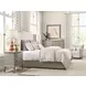Sharon Gray and Cream Upholstered King Panel Bed