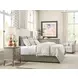 Sharon Gray and Cream Upholstered King Panel Bed