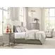 Sharon Gray and Cream Upholstered King Panel Bed