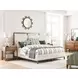 Monogram Walnut Pinehurst Medium Stain Queen Upholstered Panel Bed