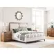 Monogram Walnut Pinehurst Medium Stain Upholstered Panel Bedroom Set