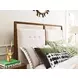 Monogram Walnut Pinehurst Medium Stain Queen Upholstered Panel Bed