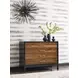 Monogram Walnut Backbay Black and Brown 4 Drawer Accent Chest
