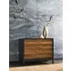 Monogram Walnut Backbay Black and Brown 4 Drawer Accent Chest