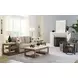 Nash Light Stain Square Travertine Top End Table