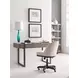 Hidden Treasures Leah Cream Upholstered Desk Chair with Swivel