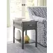 Serra Hamilton Soft Black Rectangular Charging Chairside Table