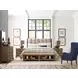 Meadowood Brown and Beige Upholstered California King Panel Bed