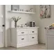Structures White Double Storage Console with 4 Drawers