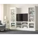 Structures Quad White 102" Entertainment Console with Bookcase and 2 Doors