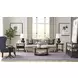 Whitaker Distressed Dark Stain Rectangular Glass Top Sofa Table