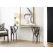 Willow Beige and Black Oval Travertine Top Console Table