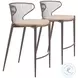 Silues Taupe Counter Height Stool Set Of 2