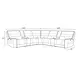 Lawson Sydney Brunette 7 Piece Modular Zero Gravity Power Reclining Sectional with Adjustable Headrest and USB Charging