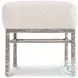 Aventura Frosted Nickel Upholstered Bench