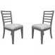 Pure Modern Beige Performance Fabric Ladder Back Dining Chair Set Of 2
