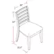 Pure Modern Beige Performance Fabric Ladder Back Dining Chair Set Of 2