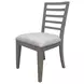 Pure Modern Beige Performance Fabric Ladder Back Dining Chair Set Of 2