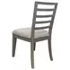 Pure Modern Beige Performance Fabric Ladder Back Dining Chair Set Of 2