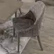 Pure Modern Brown Performance Fabric Upholstered Armless Side Chair