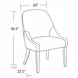 Pure Modern Brown Performance Fabric Upholstered Armless Side Chair