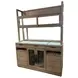 Pure Modern Moonstone Buffet with Open Hutch