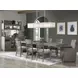 Pure Modern Moonstone Buffet with Open Hutch