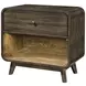 Rex Walnut 1 Drawer Open Nightstand