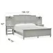 Glenbrook Pebble California King Wall Bed with 2 Nightstand and USB Charging