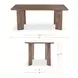 Lia Dark Brown 72" Rectangular Dining Table