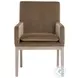 Drake Caramel Velvet Arm Chair