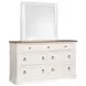 Crownfall Whisper White and Cerused Nutmeg Panel Bedroom Set
