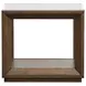 Sebastian Cinnamon Rectangular Glass Top End Table