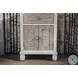 Island Haven Dapple Grey and Blanc 1 Drawer and 2 Door Nightstand with USB Charging
