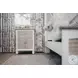 Island Haven Dapple Grey and Blanc 1 Drawer and 2 Door Nightstand with USB Charging