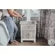 Island Haven Dapple Grey and Blanc 1 Drawer and 2 Door Nightstand with USB Charging
