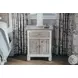 Island Haven Dapple Grey and Blanc 1 Drawer and 2 Door Nightstand with USB Charging