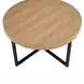 Magnolia Brown Round Nesting Coffee Table with 4 Stools